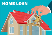 home loan concept, mortgage, flat 