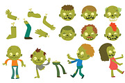 Cartoon zombie characters