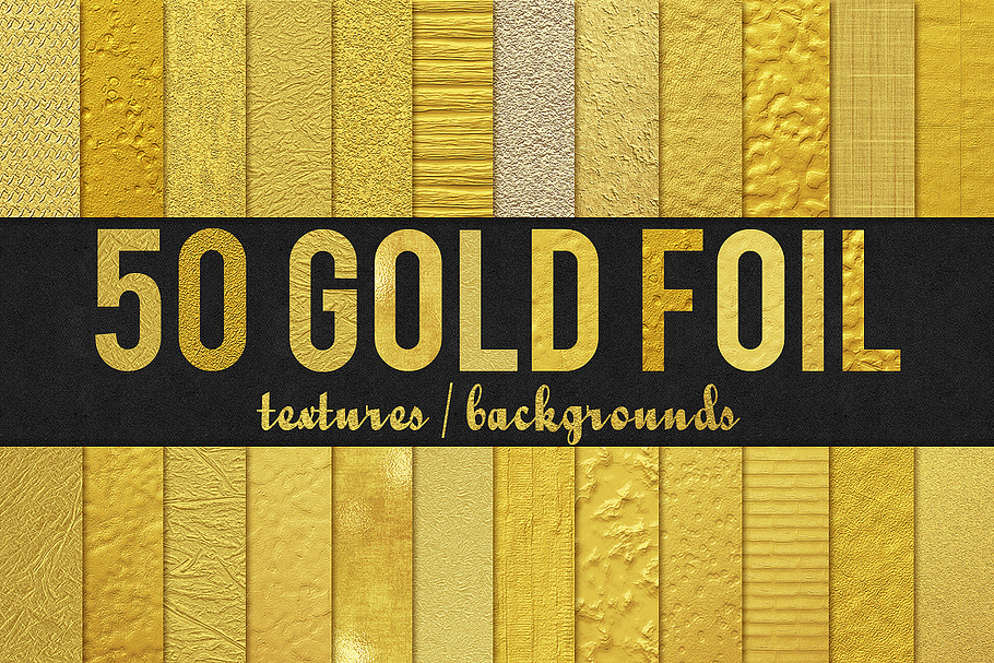 50% OFF 50 Gold Foil Textures