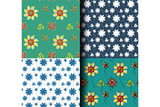 Seamless pattern flower background