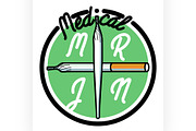 vintage medical marijuana emblem