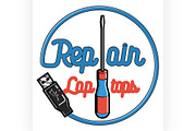 repair computers and laptops emblem