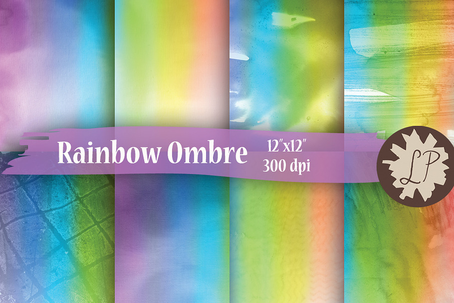 Rainbow Ombre Watercolour Papers