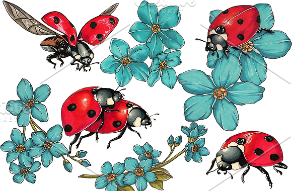 Oh, Ladybugs!...(marker collection) in Patterns - product preview 2