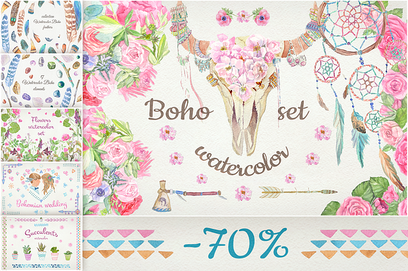 Boho Super Bundle in Illustrations - product preview 6