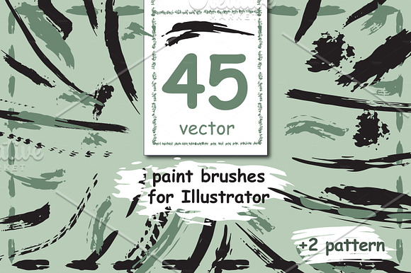 45 vector paint brushes. in Photoshop Brushes - product preview 3