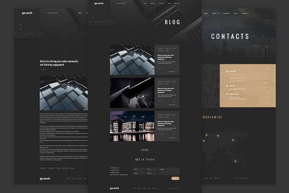 go.arch - Architecture PSD Template in Landing Page Templates - product preview 8