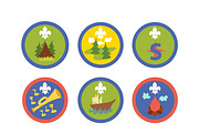 Scout symbols vector set