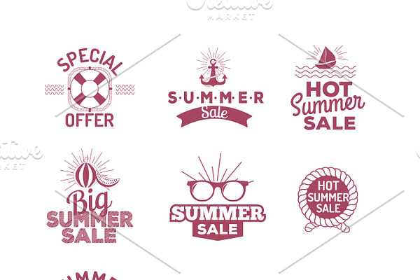 Summer sale logo vector