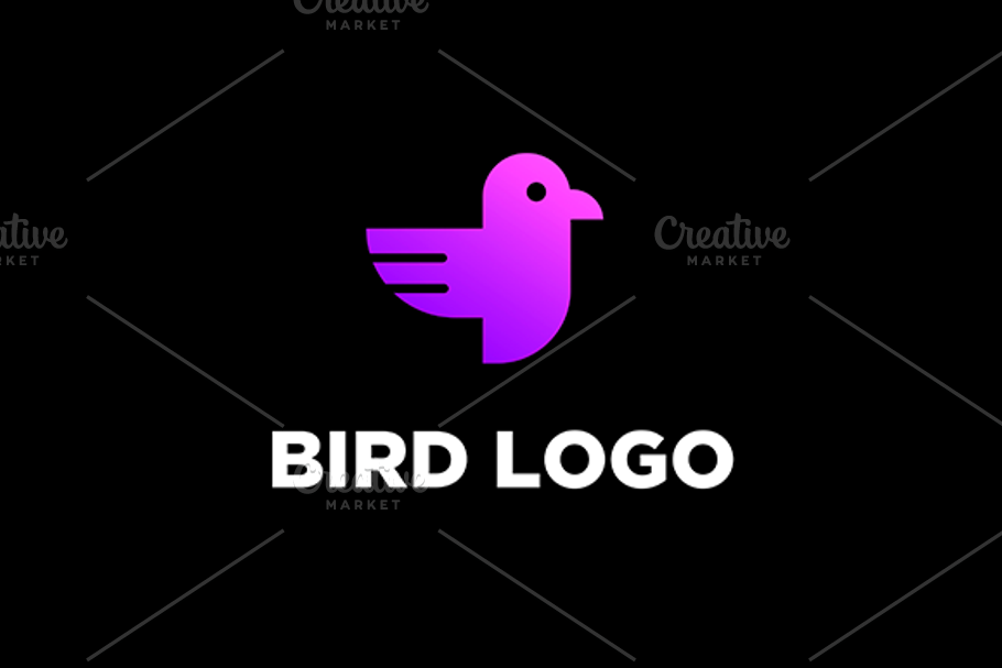 Bird Fly Logo (vector) in Logo Templates - product preview 8