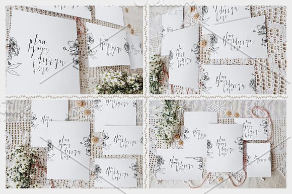Sweet & Rustic Invitation Mockup in Print Mockups - product preview 3