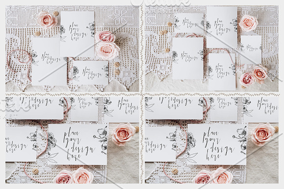 Sweet & Rustic Invitation Mockup in Print Mockups - product preview 5