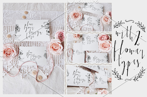 Sweet & Rustic Invitation Mockup in Print Mockups - product preview 6