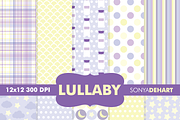 Baby Lullaby Purple Digital Papers