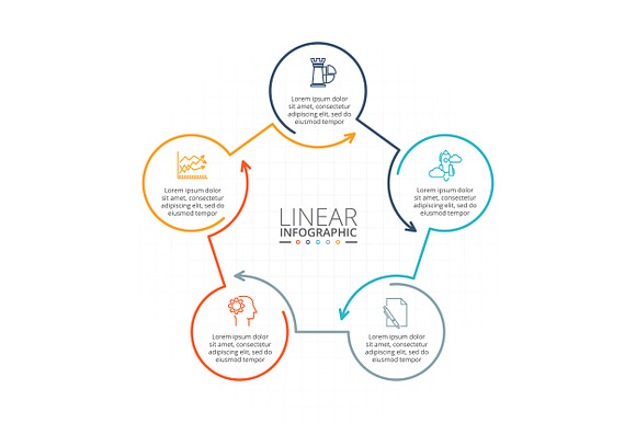 Linear elements for infographic v.10 in PowerPoint Templates - product preview 5