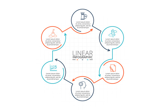Linear elements for infographic v.10 in PowerPoint Templates - product preview 6