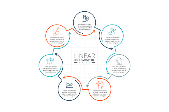 Linear elements for infographic v.10 in PowerPoint Templates - product preview 7