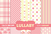 Baby Lullaby Pink Digital Papers