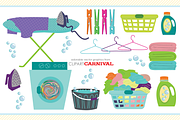 Cute Laundry icons household chores