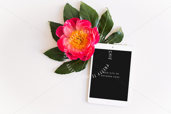 Floral iPad Mockup in Mobile & Web Mockups - product preview 1