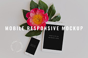 Floral iPhone iPad Responsive Mockup