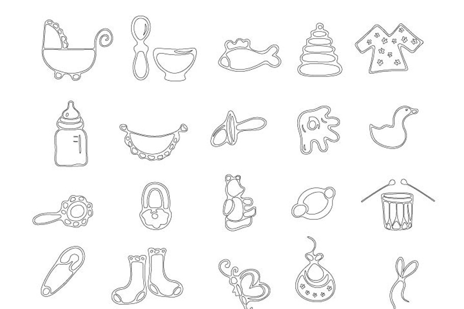 Baby icons vector set. in Graphics - product preview 8