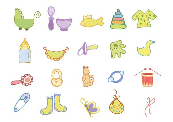 Baby icons vector set. in Graphics - product preview 1