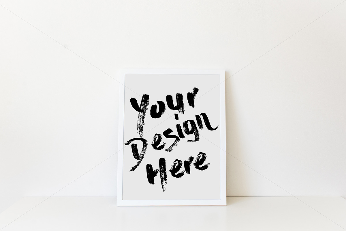 Simple White Frame Mockup 8x10 in Print Mockups - product preview 8