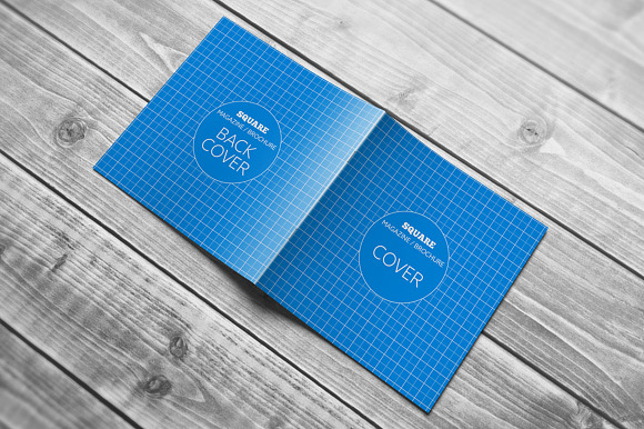 Square Magazine / Brochure Mock-Ups in Print Mockups - product preview 2