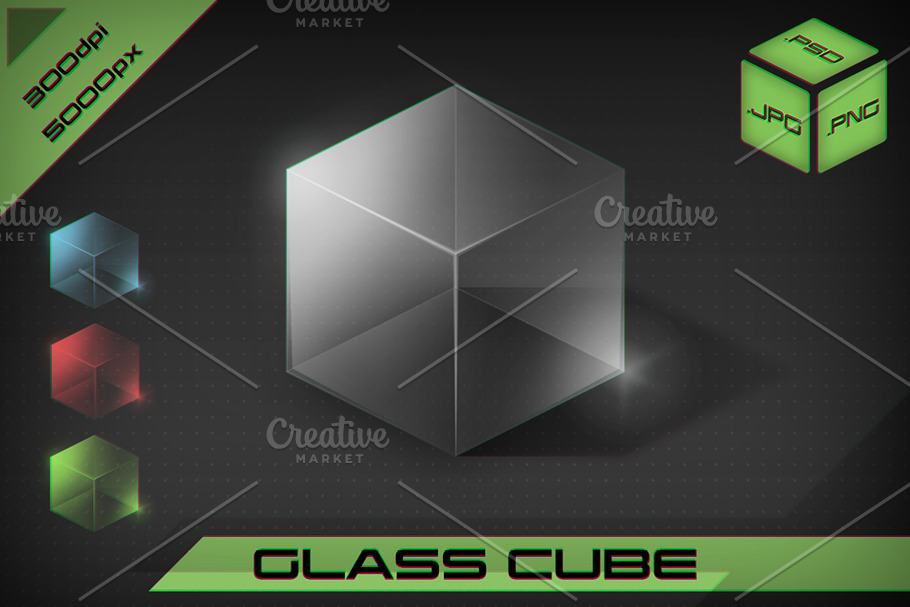 Glass Cube in Illustrations - product preview 8