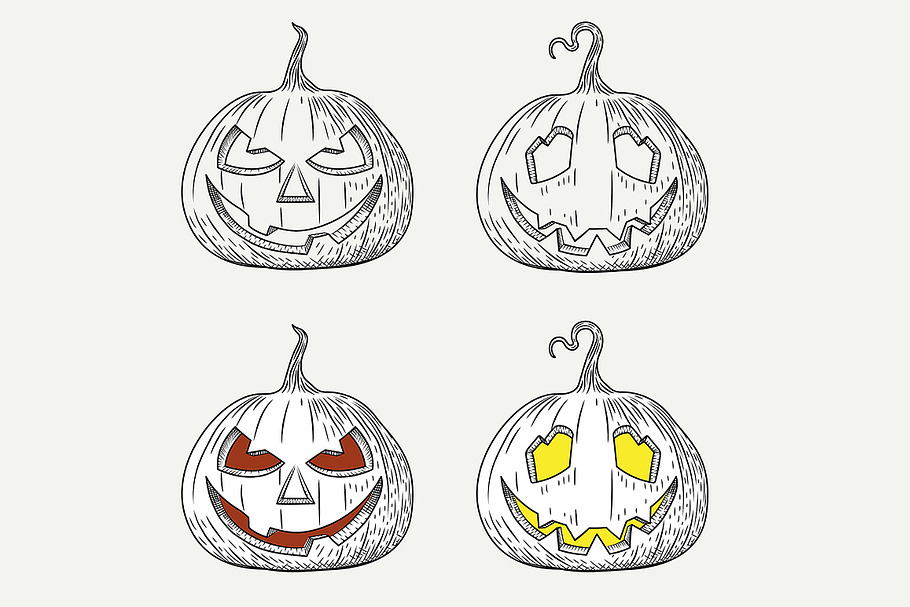 Vector of Halloween Pumpkin in Illustrations - product preview 8