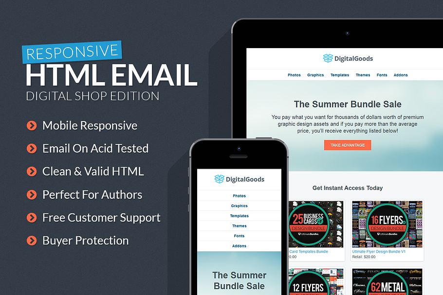 Digital Goods Responsive HTML Email in HTML/CSS Themes - product preview 8