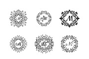 Luxury monogram template vector