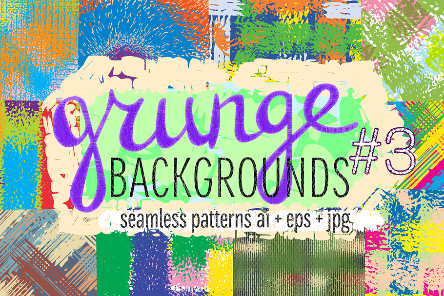 10 grunge colorful patterns #3