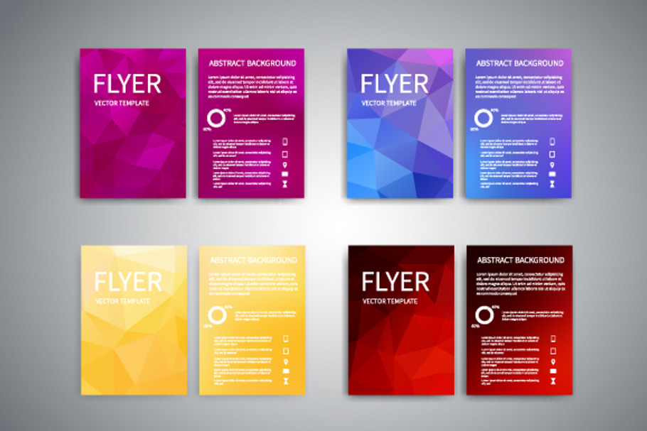 Flyer design templates set