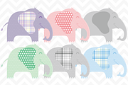 Clip Art Cute Baby Elephants Vector
