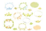 Set of floral frames vector