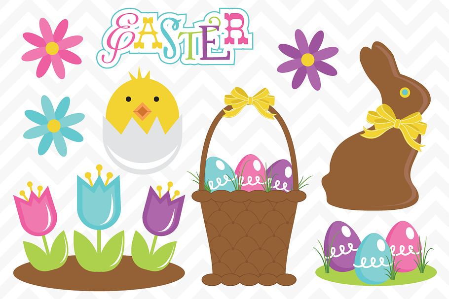Clip Art Easter Set Vectors in Illustrations - product preview 8