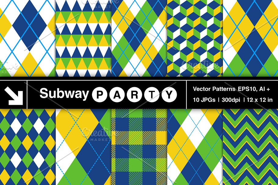 Rio Golf Style Vector Patterns