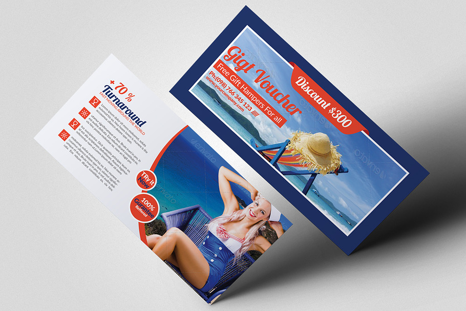 Tour Travel Gift Voucher in Postcard Templates - product preview 8