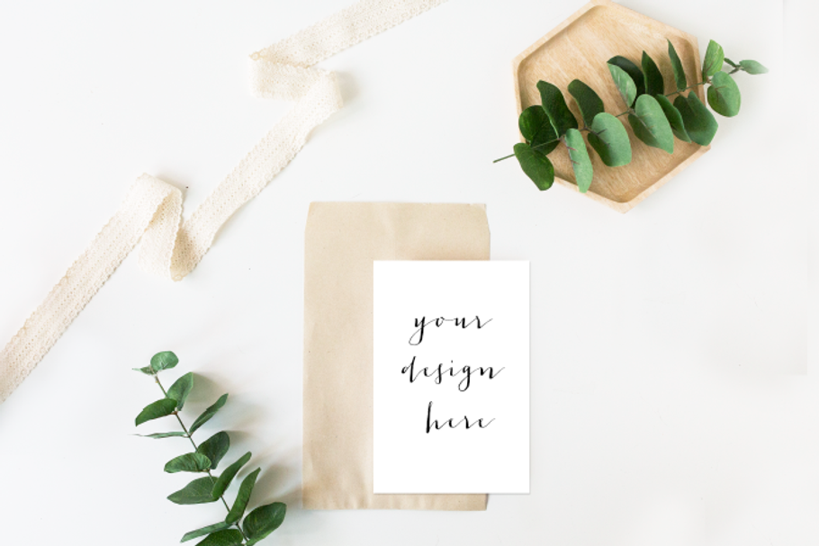Eucalyptus Invitation Mockup in Product Mockups - product preview 8