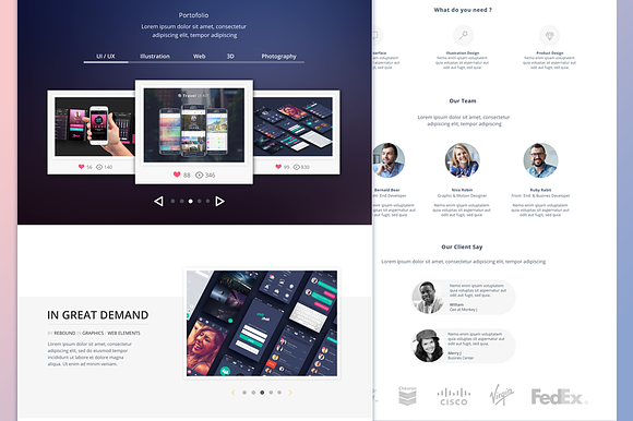 Alaxy (One Page PSD Template) in Landing Page Templates - product preview 1