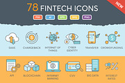 Finance Icon Set with Fintech Focus