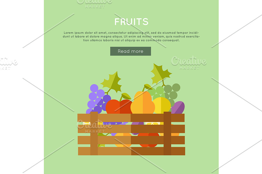 Fruits Vector Web Banner
