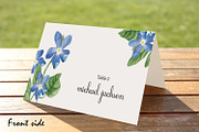 Floral Wedding Place Card Template