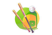 Baseball yarn icon or logo