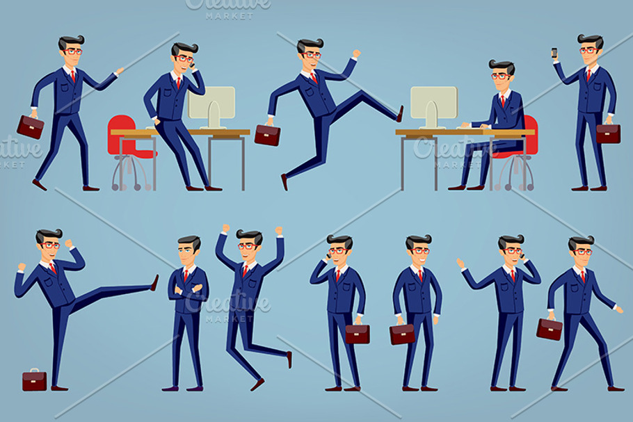 businessman in a blue suit. in Graphics - product preview 8