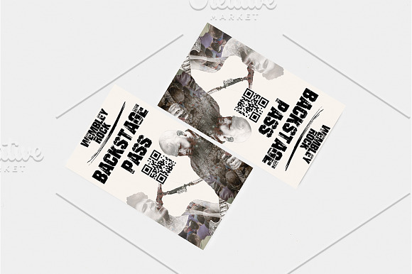 Rock fest VIP pass card in Card Templates - product preview 2
