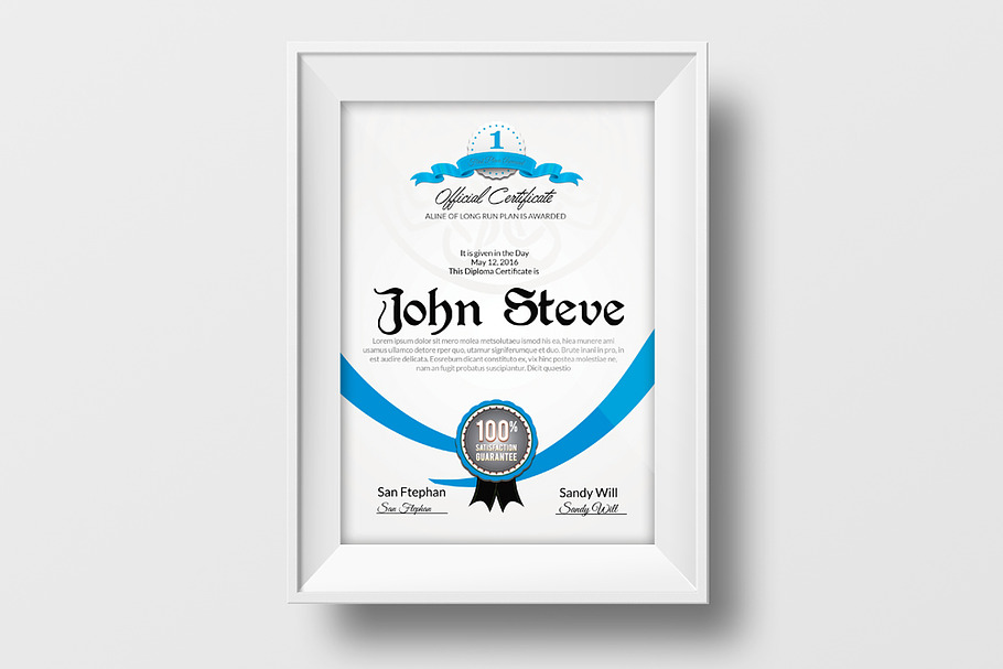 Certificate and Diploma Template