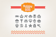Hand drawn holiday icons